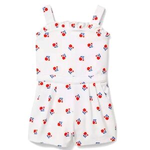 Janie and Jack Girls Flower Print Romper